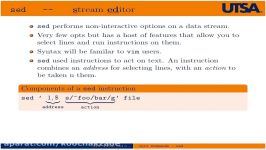 Basic UNIX Commands  sed
