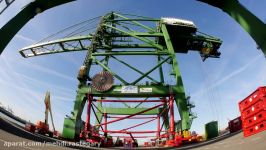 Heightening of STS cranes by ZPMC container terminal in Zeebrugge Belgium