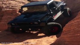 Jeep Drives Down Vertical Chute