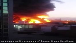 آتش سوزی انبارهای کالا در جنوب تهران