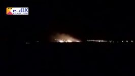 اولین تصاویر انفجار آتش سوزی انبار تسلیحات در اربیل