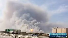 آتش سوزی انفجار در انبار نگهداری موشکهای گراد