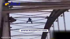 پرت شدن مرد عنکبوتی ارتفاع بیش 10 متر
