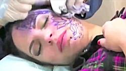 Facial Tattoo on an awesome Girl TIMELAPSE