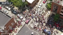 RAW Drone catches moment of deadly car rampage in Charlottesville