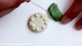 Miniature Berry Cake with Strawberries Fimo Polymer Clay Cake