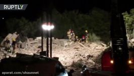 Aftermath of house explosion in Alcanar Catalonia possibly linked to Barcelona attack – police