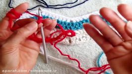 آموزش مدل زیگزاگ.how to crochet zigzag pattern