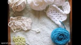 Crochet a blanket pattern .آموزش مدل شطرنجی قلاب