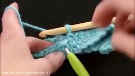 آموزش بافت ساده بافی قلاب . Split Single Crochet