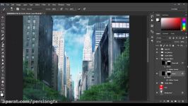 آموزش اکشن فتوشاپ ایجاد افکت باران رعد برق متحرک