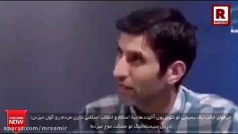 تنها بسیجی شرف شجاع در تلویزیون آخوندها آنها را شست پهن کرد