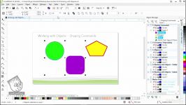 آموزش CorelDraw  دستورات Shaping مثل Combine Weld