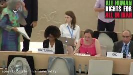 سخنرانی شعله زمینی در مقر حقوق بشر سازمان ملل