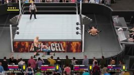 گیم پلی بازی WWE2K2017 مبارزه 4 اسطوره نبینی ضرر کردی