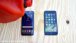 Burning Samsung Galaxy S8 Plus vs iPhone 7 Plus  Which Is Stronger