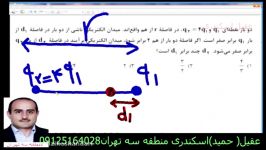 حل جالب مفهومی تست کنکور فیزیک بخش الکتریسیته ساکن5