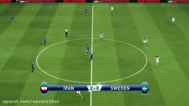 گیم پلی جذاب دیدنی بازی ایران سوئید  Pes 2016