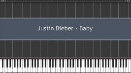 Justin Bieber  Baby Piano جاستین بیبر پیانو بیبی