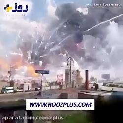 انفجار مهیب کارخانه مواد منفجره آتش بازی