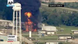 آمریکا  آتش سوزی کارخانه مواد شیمیایی در منطقه هیوستون