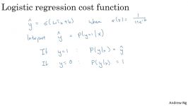 22 Explanation of logistic regression cost function