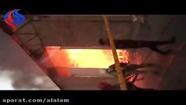 فیلمی آتش سوزی گسترده چندین انبار در جنوب تهران