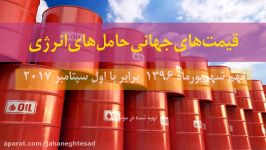 قیمتهای جهانی حاملهای انرژی نهم شهریور96