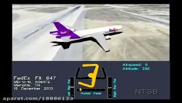 FedEx Flight 647 CVR and flight path animation.