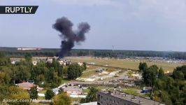 EXCLUSIVE Moment An 2 plane crashes outside Moscow 2 people killed