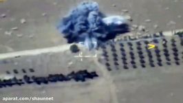 AERIAL Russian Air Force targets ISIS fighters retreating to Deir ez Zor Syria