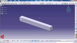 آنالیز پاسخ گذرا در تیر یک سر گیر دار درCATIA