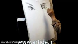 ویدیو 10 آموزشگاه نقاشی ایده اراک  آموزش نقاشی طراحی چهره  سیاه قلم