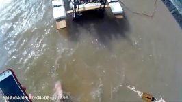 screw drive vehicle test on submerged sand