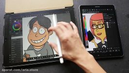 iPad Pro vs Samsung Tab S3 مقایسه هنرمند