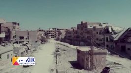 تصاویر هوایی خرابه های شهر رقه در سوریه