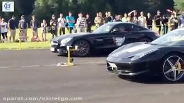 درگ بین Ferrari 458 Mercedes Benz AMG GT