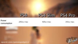 مقایسه کنسول های بازیPS4 PS4 slim PS4pro