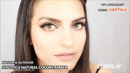 لنز رنگی سولوتیکا نچرال کالرز Amber  نمونه سوم