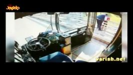 نجات دختر جوان خودکشی توسط راننده اتوبوس