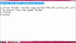 اخطار connection error در game for windows live