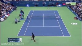 گزیده مسابقه بین Federer Tiafoe  مسابقات US open2017