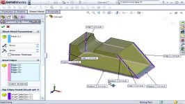 نحوه استفاده convert to sheet metal در solidworks