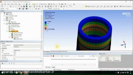 مدل سازی تماس به صورت دو بعدی متقارن در Ansys workbench