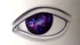 Painting a GALAXY EYE  Time Lapse