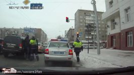 کتک زدن خفن عجیب راننده متخلف توسط پلیس راه روسیه