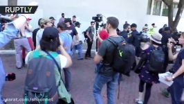 At least 14 arrested as left and right wing protesters face off in Berkeley California