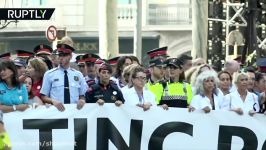 Hundreds of thousands take to the streets of Barcelona to decry terrorism after recent attack