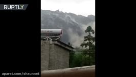 Rare footage Moment fatal landslide hits Chinese mountains caught on cam