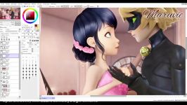 Miraculous Ladybug Marinette and Cat Noir on the Ball